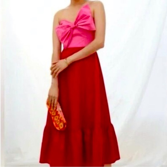 strapless open back dress Akira Pink Tie Mini Dress - US 16 main image 1